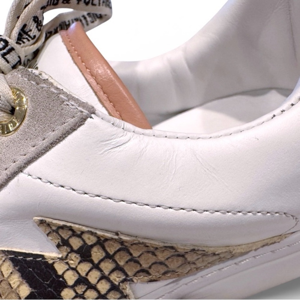 Zadig & Voltaire White and Gold Accent Sneakers - Picture 9 of 15